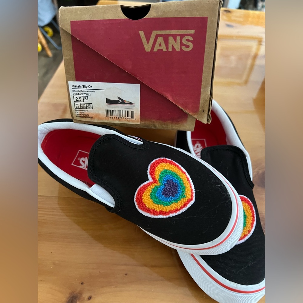 Vans 2.5 Youth slip ons.